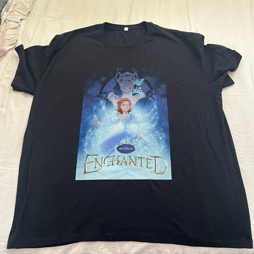 Disneys Enchanted Black Graphic T-Shirt